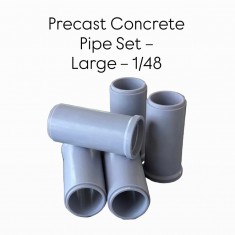 1/48 Large Precast Concrete Pipe Set (5pcs)