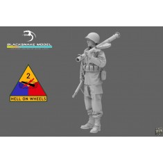 1/16 WWII US 2nd Armored Division Infantry Soldier #09