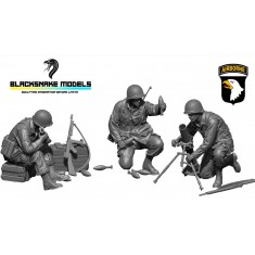 1/16 WWII US Airborne 60mm M2 Mortar and Crew Set