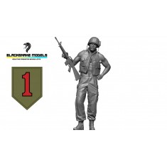 1/16 Vietnam US 1st Infantry Division Big Red One Soldier #12 at Rest