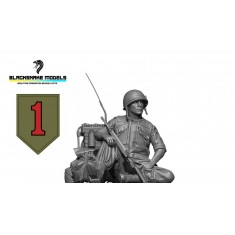 1/16 Vietnam US 1st Infantry Division Big Red One Soldier #15 at Rest