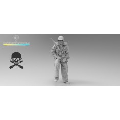 1/16 WWII German Totenkopf Winter Sidecar Driver Figure