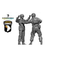 1/48 WWII US 101st Airborne Capturing German Soldier Set (2 Figures)