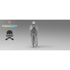 1/48 WWII German Totenkopf Winter Coffee Break Soldier Figure
