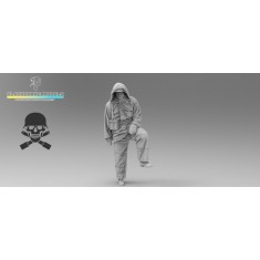 1/48 WWII German Totenkopf Winter Sidecar Crewman Figure