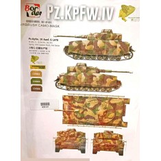 1/35 PzKpfw IV Ausf. G/H Airbrush Camo Masking Vol.2 for BT-001