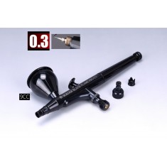 Black Flame 0.3mm Dual Action Airbrush w/9cc Cup [Pro]