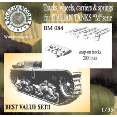 1/35 Tracks, Wheels, Carriers & Springs for Italian Tank "M" series