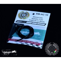 2mm Black Silicone Tube 50cm