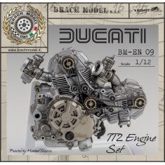 1/12 Ducati TT2 Race Bike 600cc. 1982 Engine Set