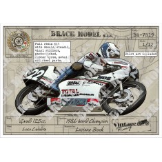 1/12 Garelli 125cc 1986 World Champion Luca Cadalora Racing Motorcycle