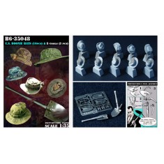 1/35 US Boonie Hats (10pcs) and E-Tools (3pcs) (Resin+PE)