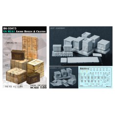 1/35 US M2A1 Ammo Boxes & Crates w/Decals