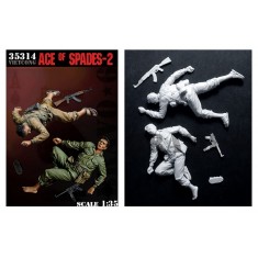 1/35 Viet Cong ACE of Spades-2 Wounded Soldiers (2 figures)