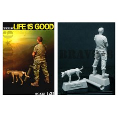 1/35 "Life is Good" - US Soldier, Dog & Piss Tube