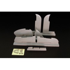 1/48 Beaufighter Mk IV -X Control Surfaces PE, Resin Access. for Tamiya kit