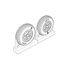 1/72 F4U Corsair Diamond Thread Wheels Set