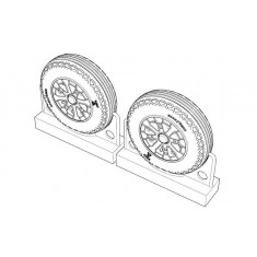 1/72 F4U Corsair Ribbed-Diamond Thread Wheels Set