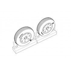 1/72 F4U Corsair Late Ribbed Thread Wheels Set late 50s