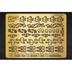 1/700 WWII German 37mm Flak36 AA and 20mm Flakvierling 38 AA (12pcs)
