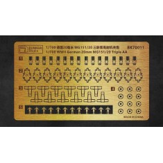 1/700 WWII 20mm MG151/20 Triple AA (12pcs)