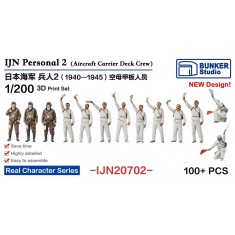 1/200 IJN Personnel #2 Aircraft Carrier Deck Crews (100 figures)
