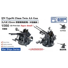 1/350 IJN Type96 25mm Twin AA Gun Iron Sight (Early Type, 12pcs)
