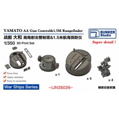 1/350 YAMATO AA Gun Control and 1.5M Rangefinder for Tamiya 78025