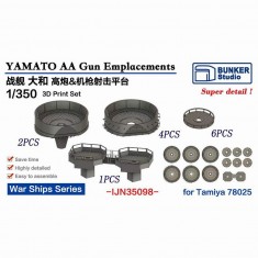 1/350 YAMATO AA Gun Emplacements for Tamiya #78025