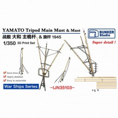 1/350 YAMATO Tripod Main Mast and Mast 1945