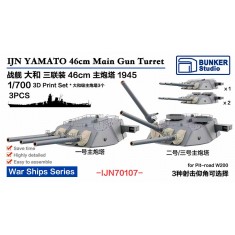 1/700 YAMATO 460mm Triple Gun Turret 1945 (3pcs)