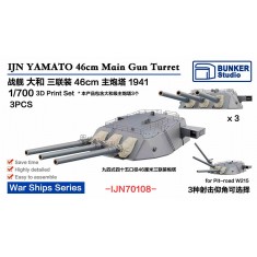 1/700 YAMATO 460mm Triple Gun Turret 1945 (3pcs) BUNKER Studio