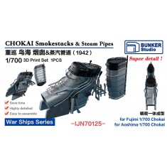 1/700 Chokai Smokestacks and Steam Pipes 1942