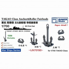 1/700 IJN TAKAO Class Anchor and Roller Fairleads