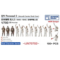 1/700 IJN Personnel #2 Aircraft Carrier Deck Crews (100 figures)
