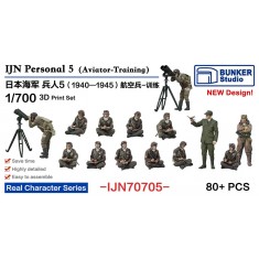 1/700 IJN Personnel #5 Aviator-Training (80 figures)