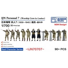 1/700 IJN Personnel #7 Warship Crews in Combat (90 figures)