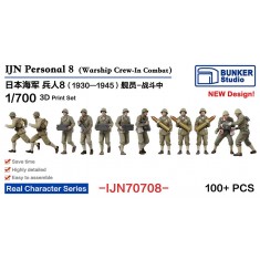 1/700 IJN Personnel #8 Warship Crews in Combat (100 figures)