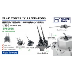 1/350 Flak Tower IV AA Weapons for Takom 6005