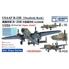 1/350 USAAF B25-B Doolittle Raid Set (16pcs)