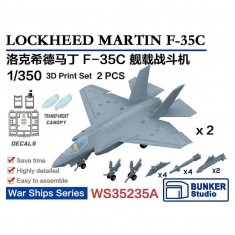1/350 USN LOCKHEED MARTIN F-35C (2pcs with decals)
