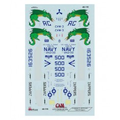 Decals for 1/48 EA-6B VAQ-130 Prowler, USS Truman, CVN-75, CVW-3 Zappers 2002 