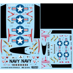 Decals for 1/32 A-4 Skyhawk Hi/Viz Data Stencils