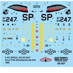 Decals for 1/48 F-4G Phantom 52nd TFW Spangdahlem AB 1985