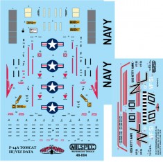 Decals for 1/48 Grumman F-14A Tomcat VF-51 Screaming Eagles 1979-1