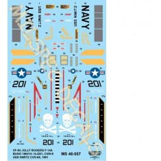 Decals for 1/48 Grumman F-14A Tomcat VF-84 Jolly Rogers 1981