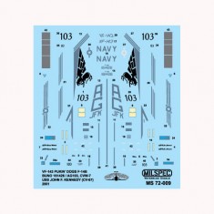Decals for 1/72 VF-143 Pukin' Dogs, Grumman F-14B Tomcat, 2001