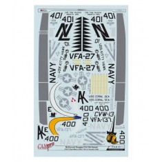 Decals for 1/32 F/A-18A Hornet VFA-27 VFA-137 Royal Maces 1993 