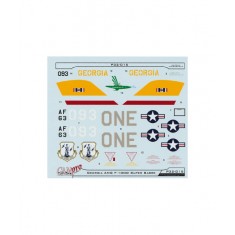 1/32 F-100D 128th TFS Georgia ANG Decal with Data Stencils