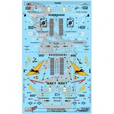 Decals for 1/72 Grumman F-14A VF-41 Black Aces VF-21 Freelancers